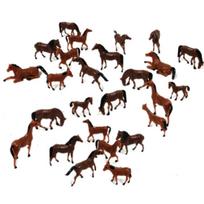 Miniatiūrinė diorama 187 arkliai 30 galvų rinkinys Arklio diorama N mastelio geležinkelio modelis Miniatiūrinės dalys Modelis DIY Ruda black
