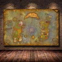 Žaidimo žemėlapis World of Warcraft drobės tapyba Sienų menas Plakatai Spaudiniai Paveikslai svetainei Miegamajam Žaidimų kambariui Namų dekoras Be rėmo 60*90cm No Frame