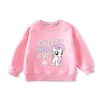 My Little Pony Girls' Round Neck Cartoon Sweatshirt 150 white