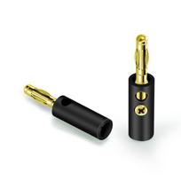 4MM Gold-Plated 32A High Current Banana Plug black