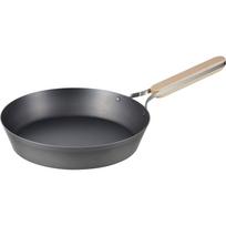 Wahei Freiz Tsubame Sanjo geležinė keptuvė 26 cm IH suderinama dujinė viryklė medinė rankena pagaminta Japonijoje enzo EN-010 gray