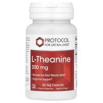 Protocol for Life Balance, L-theanine, 200mg, 60 vegetable capsules