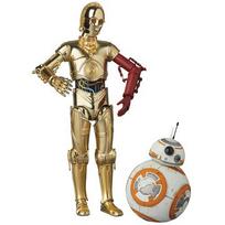 MAFEX RINKINYS Jėga Nudažyta Veiksmo Figūrėlė C-3PO & BB-8  Žvaigždžių karai: Prabunda jėga  Ne Mastelio ABS&ATBC-PVC beige
