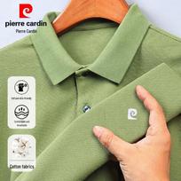 Pierre Cardin vyriški marškinėliai polo su ilgomis rankovėmis iš mercerizuotos medvilnės L gray