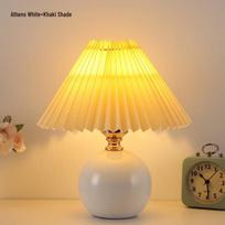 NuFeng Ceramic Pleated Bedside Lamp yellow