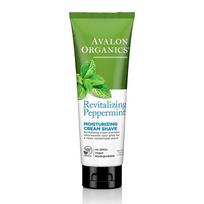 Avalon Organics Revitalizing Peppermint Moisturizing Shaving Cream, 227g, 1 pack green
