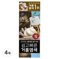 Mise-en-scène All New Easy and Quick Foam Hair Dye, 6N Light Brown, 4 Pieces black