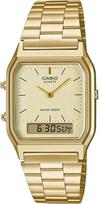 Casio Dual Time Watch AQ-230GA-9DMQ Vintage Series Unisex Gold Overseas Model Analog-Digital beige