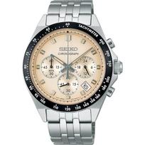 Seiko SBTR045 (SEIKO SELECTION S Series Quartz Chronograph Men's Metal Band) Round Watch Silver