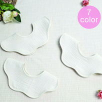 Melong Bebe Luxury Bib Gauze Quilted Baby Rolling 3 Piece Set, 1 Set, A. Set Cream + Cream + Cream white