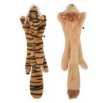 Dingdongpet pet plush doll set of 2, tiger, lion, 1 set beige