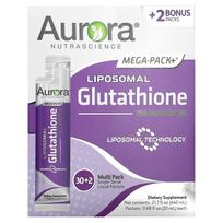 Aurora Nutrascience, Mega-Pack+, Liposomal Glutathione, 750 mg, 32 packs, 0.68 fl oz (20 ml) each
