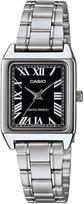 CASIO Standard Analog Watch LTP-V007D-1B Women's Black Silver Metal Band, Overseas Model Design Style black