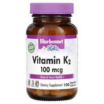 Bluebonnet Nutrition, Vitamin K2, 100 mcg, 100 Vegetarian Capsules