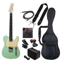 Photogenic Electric Guitar Light Set TL Type Surf Green Soft Beginner's TL-180/SFG [Includes Case/Cable/Mini Amplifier/Tuner/Strap/Picks/Pick