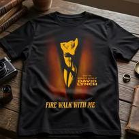 Twin Peaks Fire Walk With Me David Lynch Bootleg T-Shirt Summer Unisex Loose and Breathable Cotton T-shirt Top 130 brown