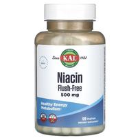 KAL, niacin, hot flash free, 500mg, 120 vegetable capsules
