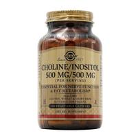 Cholinas 500 mg / Inozitolis 500 mg, 100 daržovių kapsulių