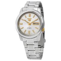 SEIKO Automatic Mechanical Movement Stainless Steel Strap Watch 45mm Men's Watches White Dial SNKK09K1 White Dial white