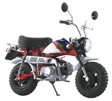 Aoshima Bunka Kyozaisha Skynet Surinktas Motociklas Honda Monkey Special Shasta White 1/12 (Trispalvė) black