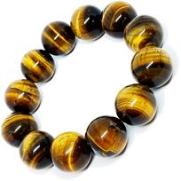 Geltonojo tigro akies galios akmens apyrankė Maldos karoliukų apyrankė Natūralaus akmens Tigro akies akmuo Pinigų sėkmė Darbo sėkmė [hibikurasu] (18 mm) geltona
