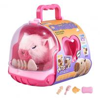Electric Plush Capybara Toy Interactive Simulation Sound Walking Animal Toy Toddlers Educational Baby Crawling Animal Toy pink