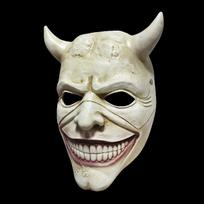 Helovynas Juodas Telefonas Kaukė Derva Pilnas Veidas Juoda Komiksų Stiliaus Rekvizitas Kostiumui Black Face Mask white