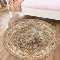 Rožinis nuostabus apvalus kilimas, kilimėlis svetainei, miegamajam, sofai, žaidimų kambariui Dekoravimas, neslystantis grindų kilimėlis64 100cmx100cm beige
