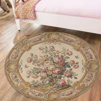Rožinis nuostabus apvalus kilimas, kilimėlis svetainei, miegamajam, sofai, žaidimų kambariui Dekoravimas, neslystantis grindų kilimėlis64 150cmx150cm beige