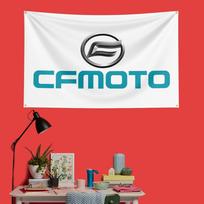 Cfmoto Motorcycle Flag 3x5 Ft 90x150cm Polyester Decorative Banner Tapestry For Motorcycle Fans Garage Bedroom Wall Decoration 74x94cm(29x37in) blue