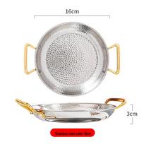 Jingqingfu 3-Ply Hammered Stainless Steel Multipurpose Pan white