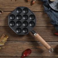 SMVP Cast Iron Non-stick Takoyaki Pan black