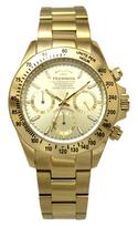[Technos] Chronografo laikrodis 10 ATM atsparus vandeniui T4C01GG Vyriškas Auksinis beige