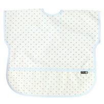 Pli? infant waterproof short-sleeved bib, 43 Cream Sky Heart, 1 piece, 1 piece white