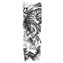 Žvirblio tatuiruotės lipdukas H047, tigras, 1 vnt. gray