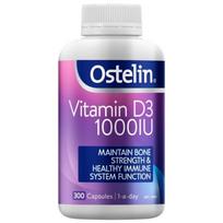 Osterlin Vitaminas D3 300 kapsulių 1000 TV 1 butelis didelės talpos, 300 tablečių, 1 vnt.
