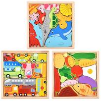 Oz Toy Balance Picture Match Domino Puzzle Sea + Transportation + Food Set, Korean popular puzzles blue