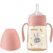 Mother K Baby Basic PPSU Rabbit Straw Cup 200ml, Blossom, 1 piece, Popular Korean parenting items white