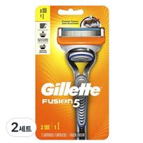 Gillette Fusion rankinis skustuvo kotelis + 2 vnt. peiliukai, 1 vnt., 2 rinkiniai, Korėjos skustuvo peiliukas gray