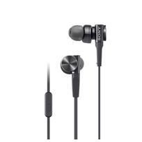 Sony ausinės, gilaus boso modelis, kanalinio tipo, su nuotolinio valdymo pultu ir juodu B mikrofonu, MDR-XB75AP juoda