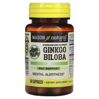 Mason Natural, Ginkgo Biloba, Standardized Extract, 60 Capsules