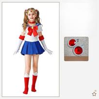 Anime Usagi Tsukino Cosplay Kostiumai Jūreivės Kostiumas Mėnulio JK Cos Mergaitei Trumpomis Rankovėmis Suknelė Drabužiai su Pirštinėmis Kojinėmis 110cm brown
