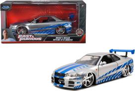 Jada Toys Fast & Furious 7 Brian's Nissan Skyline GT-R (R34) Diecast Model, 1/24 black