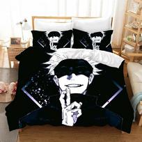 Animation Jujutsu Kaisen Bedding set Satoru Gojo Duvet Cover Soft Quilt Cover and Pillowcas for Teens SingleDoubleQueenKing 140×200cm