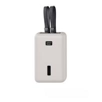 For Anker Zolo Power Bank Case (20,000 mAh 30W with dual cables) white