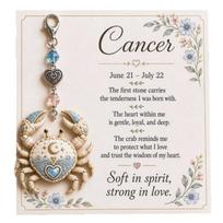 Lengvo prašmatnumo gimimo akmens pakabukas Dekoracija Zodiako ženklų raktų pakabukas Kūrybiškumas 12 Zodiako ženklų raktų pakabukai Dovanos Cancer gray