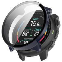 Tempered Glass Film Integrated PC Watch Protective Case For Suunto Nautic S, Lightweight Easy Install Anti-Scratch Watch Cover For Suunto Nautic S mėlyna