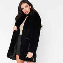 KOSY Winter Coat Women Faux Fur Jacket Female Casual Thick Warm Loose Women Clothing Solid Long Jacket Autumn Vintage Outwear XXXL juoda