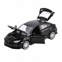 Honda Civic Metal Car Model 1:24 Sound Light Black
