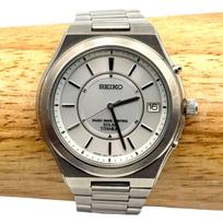SEIKO SPIRIT Solar Titanium Watch with Date and Silver Dial Working/Radio-controlled 7B22-0AF0 Radio-controlled Men's bt5 gray